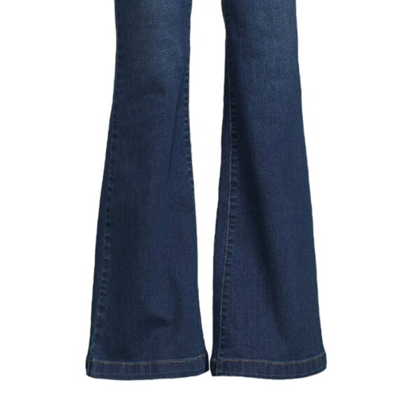 Womens Jeans Flare Leg Stretch Pull On Super High Rise Sofia Vergara Melisa Blue - Picture 6 of 8